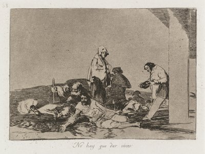 Desastres de la guerra: Pl. 58, No sirve de nada gritar de Francisco de Goya