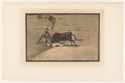 Dood van Pepe-Hillo in de arena van Madrid La desgraciada muerte de Pepe Illo en la plaza de Madrid Stierengevechten (series title) La Taureaumachie (series title) La Tauromaquia (series title) de Francisco de Goya