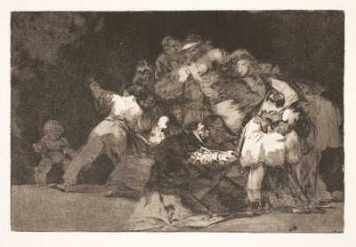 Locura en general (Las garras del gato y las ropas del devoto / tal como el vicio a menudo se viste con los hábitos de la virtud) de Francisco de Goya