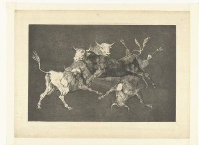 La locura de los toritos Disparate de tontos Los Disparates (Las locuras) (título de la serie) Los Proverbios (Los Proverbios) (título de la serie) de Francisco de Goya