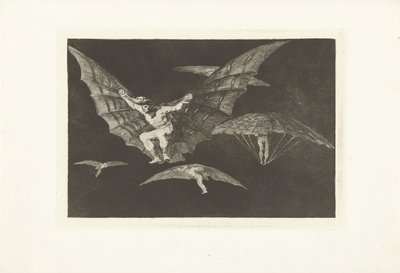 Una forma de volar mono de volar Los Disparates (Las locuras) (título de la serie) Los Proverbios (Los Proverbios) (título de la serie) de Francisco de Goya