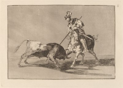 El Cid Campeador lanceando otro toro de Francisco de Goya