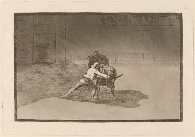 El famoso Martincho poniendo banderillas al quiebro de Francisco de Goya