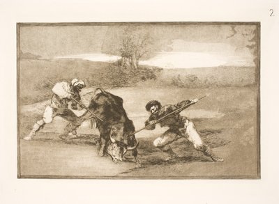 Otra forma de cazar a pie de Francisco de Goya