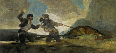 Lucha con garrotes de Francisco de Goya