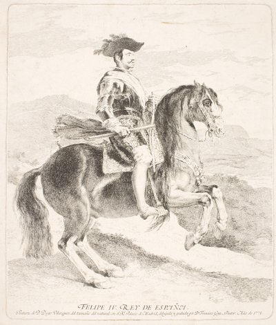 Felipe IV, rey de España, a caballo de Francisco de Goya
