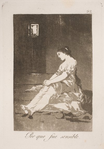 Por haber cedido a sus sentimientos de Francisco de Goya