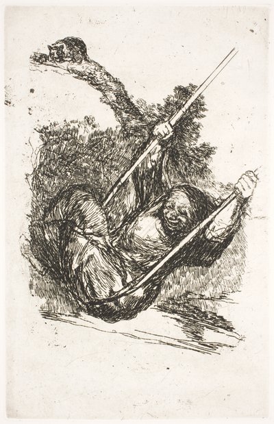 Bruja en columpio de Francisco de Goya