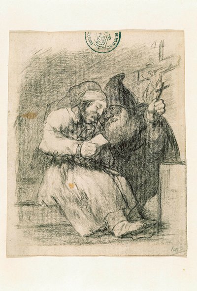 Él lo está ayudando a morir bien de Francisco de Goya