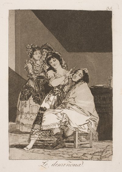 Ella lo desuella de Francisco de Goya