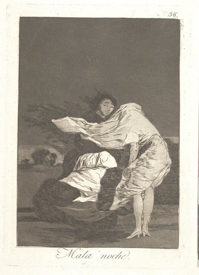En la oscuridad de la noche de Francisco de Goya