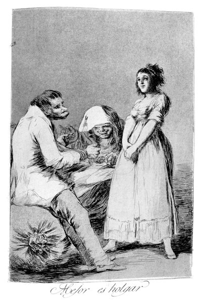 Es mejor ser perezoso, 1799 de Francisco de Goya
