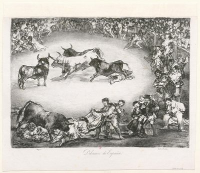 [Los toros de Burdeos: Diversión de España] de Francisco de Goya