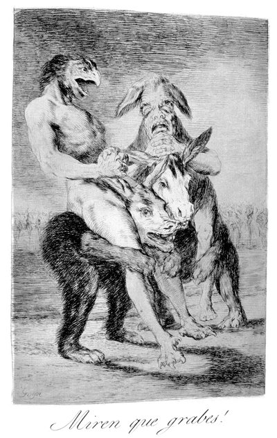 ¡Mira qué solemnes son!, 1799 de Francisco de Goya