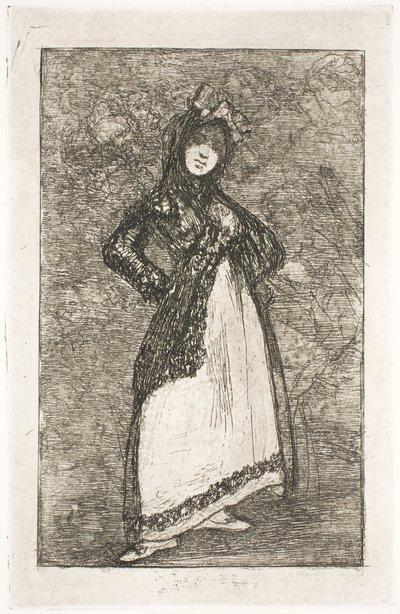 Maja contra un fondo de demonios de Francisco de Goya