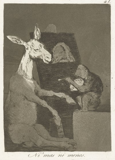 Nada mas y nada menos Ni mas ni menos (título sobre objeto) Los Caprichos (título de la serie) de Francisco de Goya