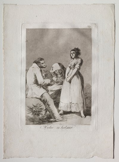 Ochenta Caprichos: Es mejor ser perezoso, 1793-1798 de Francisco de Goya