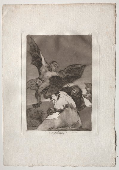 Ochenta Caprichos: Cuentistas-Ráfagas de viento, 1793-1798 de Francisco de Goya
