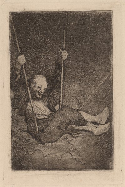 Viejo en un columpio de Francisco de Goya