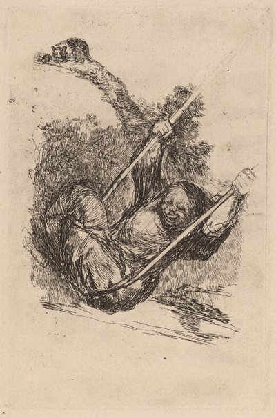 Anciana en un columpio de Francisco de Goya
