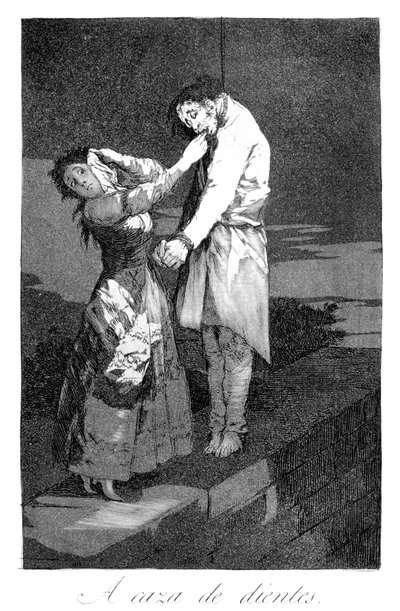 Cazando dientes, 1799 de Francisco de Goya