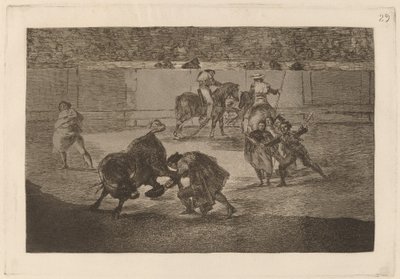 Pepe Illo haciendo el recorte al toro de Francisco de Goya