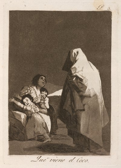 Que viene el coco de Francisco de Goya