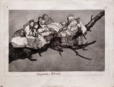 Locura ridícula de la serie Los Disparates, 1815-1819 de Francisco de Goya