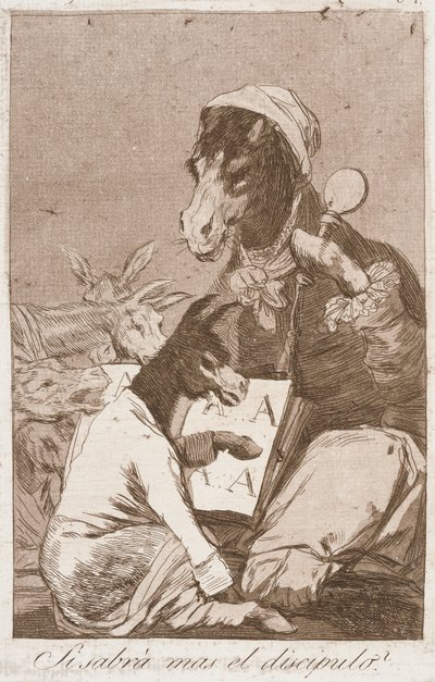Si sabrá mas el discipulo (¿Debería saberlo mejor el alumno) de Francisco de Goya