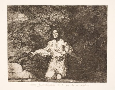 Sørgmodig forudanelse om hvad fremtiden vil bringe (1) de Francisco de Goya
