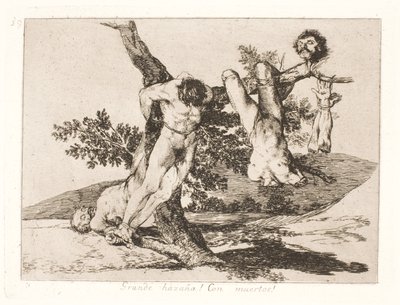 ¡Gran valentía! frente a los muertos! (39) de Francisco de Goya