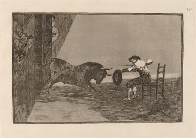Temeridad de Martincho en la plaza de Zaragoza de Francisco de Goya