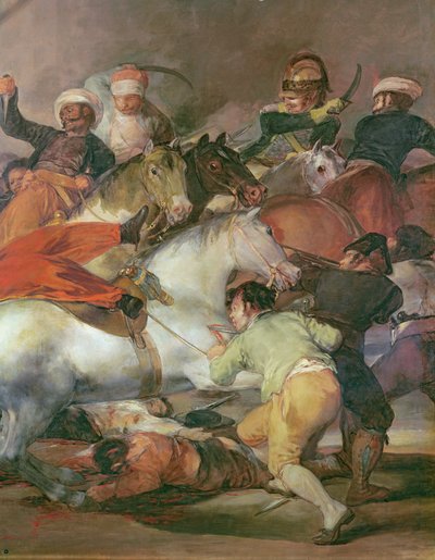 El 2 de Mayo de 1808, Madrid o La Batalla de los Mamelucos (detalle de la parte inferior derecha) de Francisco de Goya