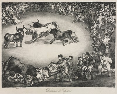 Los toros de Burdeos: entretenimiento español de Francisco de Goya