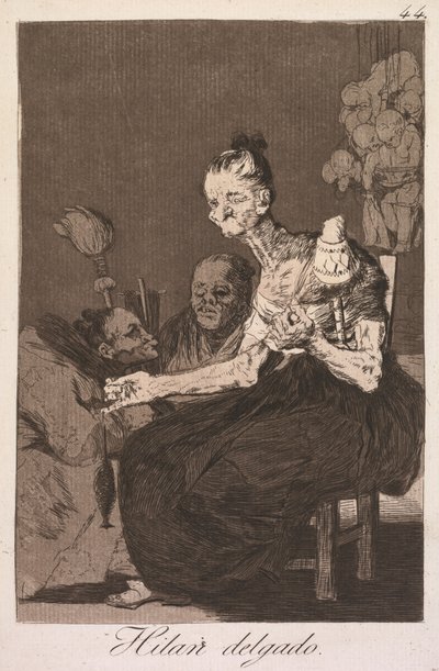 Los caprichos: Hilan delgado de Francisco de Goya