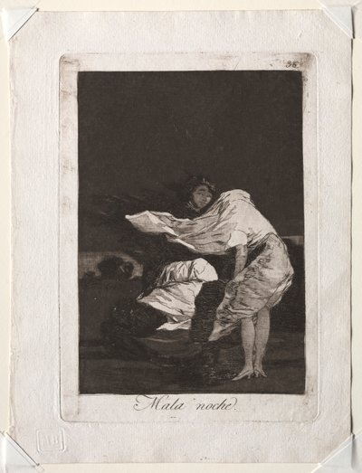 Los Caprichos: Una Mala Noche, 1799 de Francisco de Goya