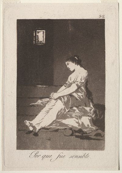Los Caprichos: Porque ella era susceptible, 1799 de Francisco de Goya