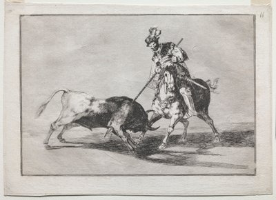 The Cid Campeador Spearing Another Bull de Francisco de Goya