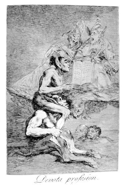 La profesión devota, 1799 de Francisco de Goya