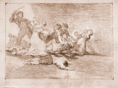 Los desastres de la guerra: Beneficio infame de Francisco de Goya