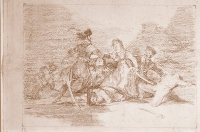 Los desastres de la guerra: Ya es demasiado tarde (dibujo preparatorio) de Francisco de Goya