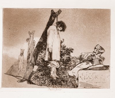 Los Desastres de la Guerra: No hay esperanza (aguafuerte del dibujo preparatorio) de Francisco de Goya