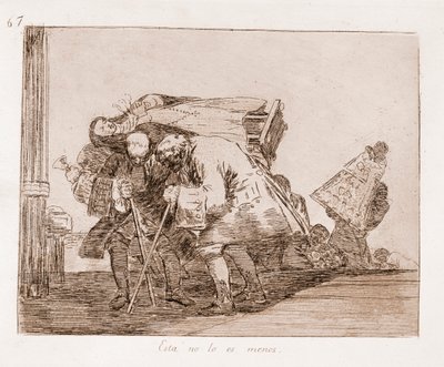 Los Desastres de la Guerra: Esto no es menos (aguafuerte del dibujo preparatorio) de Francisco de Goya