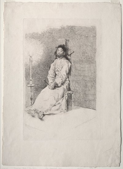 El hombre garroteado de Francisco de Goya