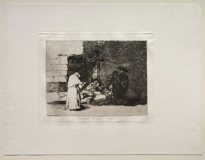 Los horrores de la guerra: La caridad de una mujer de Francisco de Goya