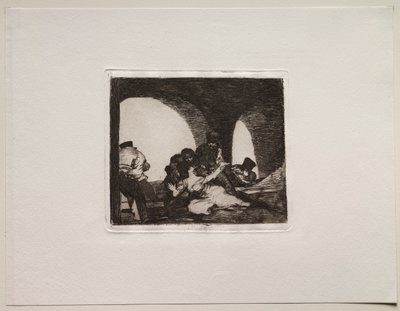 Los horrores de la guerra: Amargo estar presente de Francisco de Goya