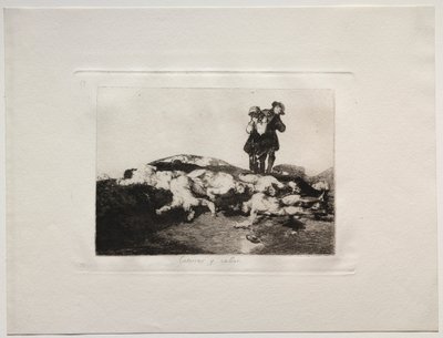 Los horrores de la guerra: Entiérralos y guarda silencio de Francisco de Goya