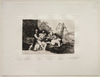 Los horrores de la guerra: Cúralos y pasa al siguiente de Francisco de Goya