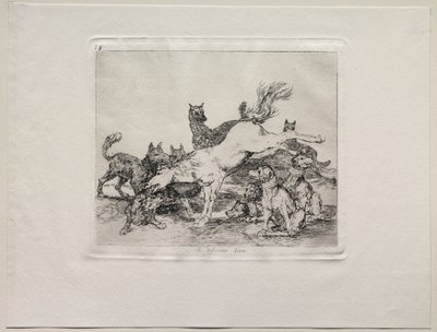 Los horrores de la guerra: Se defiende bien de Francisco de Goya