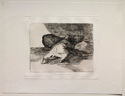 Los horrores de la guerra: Él obtiene algo de ello de Francisco de Goya